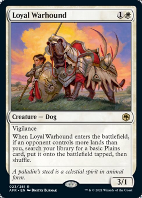 Loyal Warhound (Adventures in the Forgotten Realms) Light Play Foil