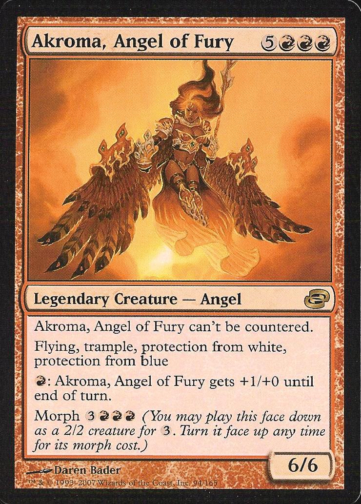 Akroma, Angel of Fury (Planar Chaos) Light Play Foil