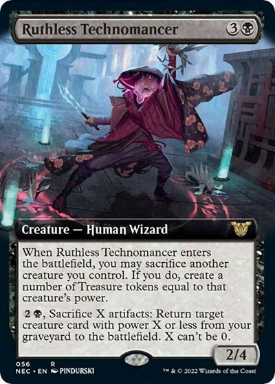 Ruthless Technomancer (Extended Art) (Commander: Kamigawa: Neon Dynasty) Near Mint