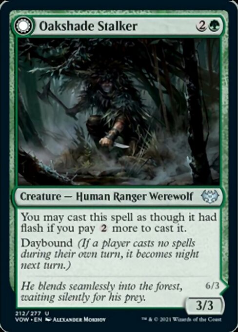 Oakshade Stalker / Moonlit Ambusher (Innistrad: Crimson Vow) Near Mint Foil