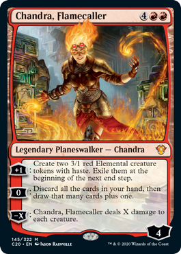 Chandra, Flamecaller (Commander 2020 Ikoria) Light Play