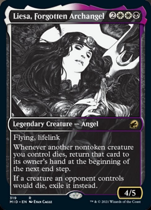 Liesa, Forgotten Archangel (Showcase) (Innistrad: Midnight Hunt) Light Play