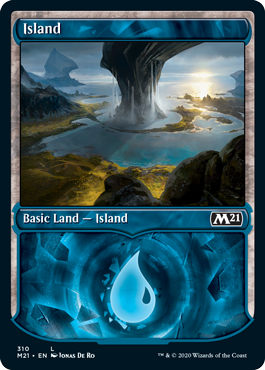 Island (310) (Showcase) (Magic 2021 Core Set) Light Play