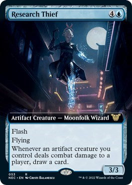 Research Thief (Extended Art) (Commander: Kamigawa: Neon Dynasty) Near Mint