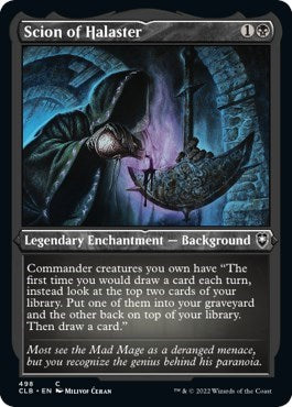 Scion of Halaster (Etched Foil) (Commander Legends: Battle for Baldur's Gate) Light Play Foil