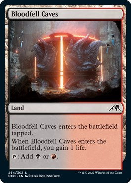 Bloodfell Caves (Kamigawa: Neon Dynasty) Near Mint
