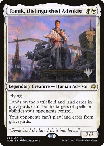 Tomik, Distinguished Advokist (Promo Pack: Throne of Eldraine) Light Play