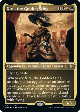 Xira, the Golden Sting (Foil Etched) (Commander: Dominaria United) Light Play Foil