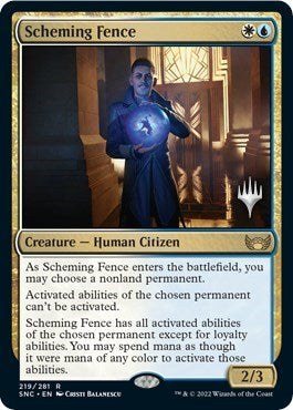 Scheming Fence (Promo Pack: Streets of New Capenna) Near Mint Foil