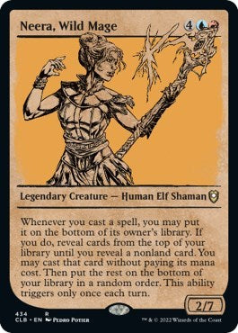 Neera, Wild Mage (Showcase) (Commander Legends: Battle for Baldur's Gate) Light Play