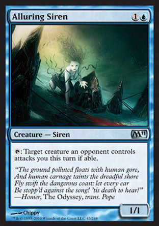Alluring Siren (Magic 2011 Core Set) Medium Play Foil