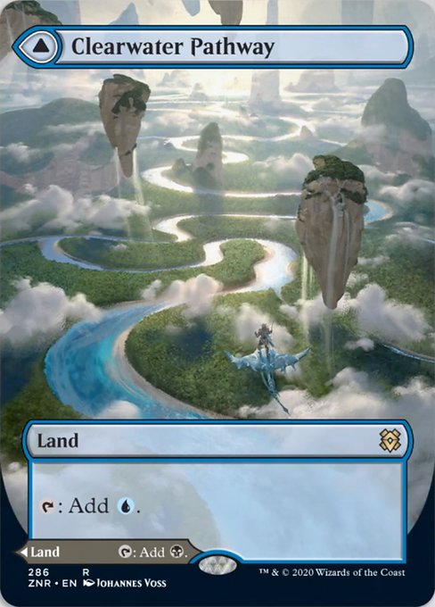 Clearwater Pathway / Murkwater Pathway (Borderless) (Zendikar Rising) Light Play