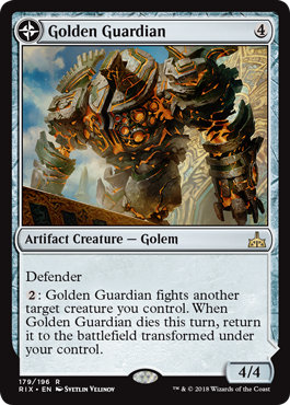 Golden Guardian (Rivals of Ixalan) Near Mint