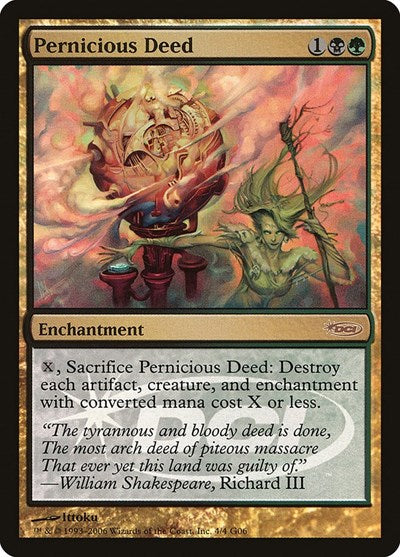 Pernicious Deed (Promos: Judge) Light Play Foil