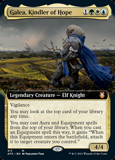 Galea, Kindler of Hope (Extended Art) (Commander 2021 Forgotten Realms) Near Mint