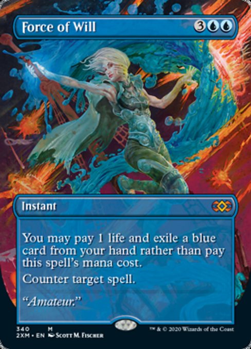 Force of Will (Borderless) (Double Masters) Near Mint Foil