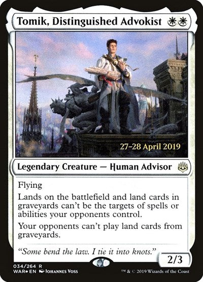 Tomik, Distinguished Advokist (Promos: Prerelease Cards) Light Play Foil