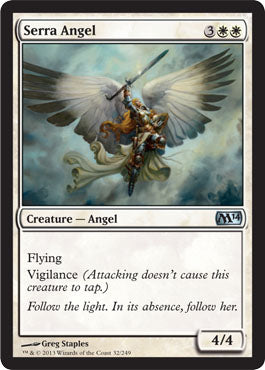 Serra Angel (Magic 2014 Core Set) Medium Play