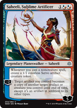 Saheeli, Sublime Artificer (War of the Spark) Light Play