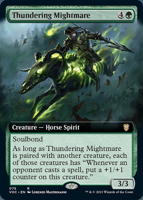 Thundering Mightmare (Extended Art) (Commander 2021 Crimson Vow) Near Mint