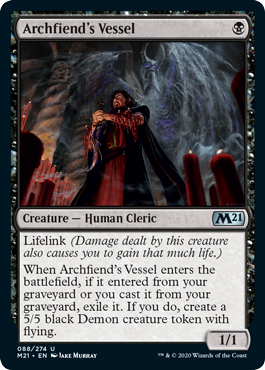 Archfiend's Vessel (Magic 2021 Core Set) Near Mint Foil