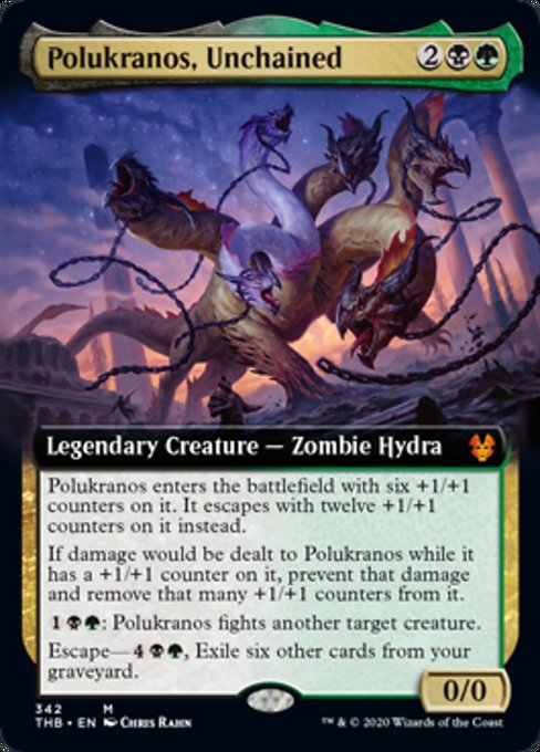 Polukranos Unchained (Extended Art) (Theros Beyond Death) Near Mint Foil