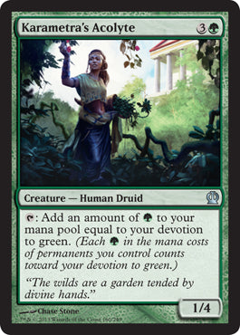 Karametra's Acolyte (Theros) Light Play Foil