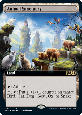 Animal Sanctuary (Extended Art) (Magic 2021 Core Set) Medium Play Foil