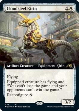 Cloudsteel Kirin (Extended Art) (Kamigawa: Neon Dynasty) Light Play