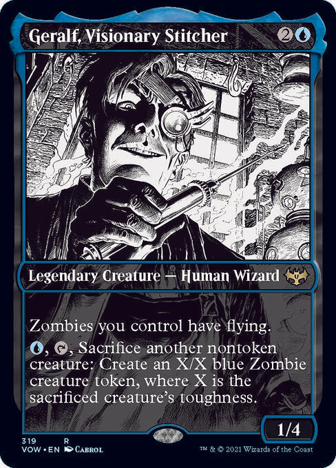 Geralf, Visionary Stitcher (Showcase) (Innistrad: Crimson Vow) Light Play Foil