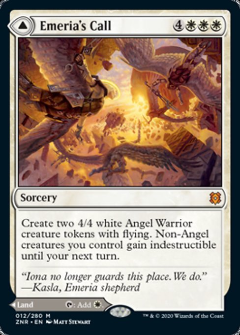 Emeria's Call / Emeria Shattered Skyclave (Zendikar Rising) Medium Play