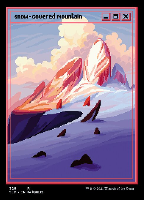 Snow-Covered Mountain 328 (Secret Lair) Near Mint Foil