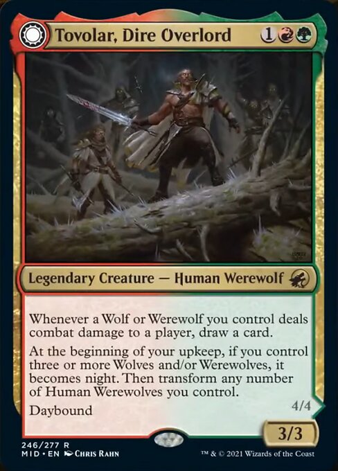 Tovolar, Dire Overlord / Tovolar, the Midnight Scourge (Innistrad: Midnight Hunt) Near Mint