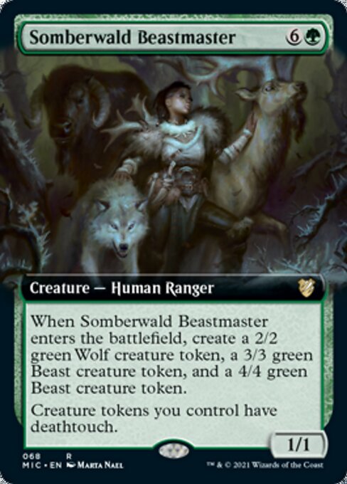 Somberwald Beastmaster (Extended Art) (Commander 2021 Midnight Hunt) Light Play