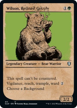 Wilson, Refined Grizzly (Showcase) (Commander Legends: Battle for Baldur's Gate) Damaged / Poor