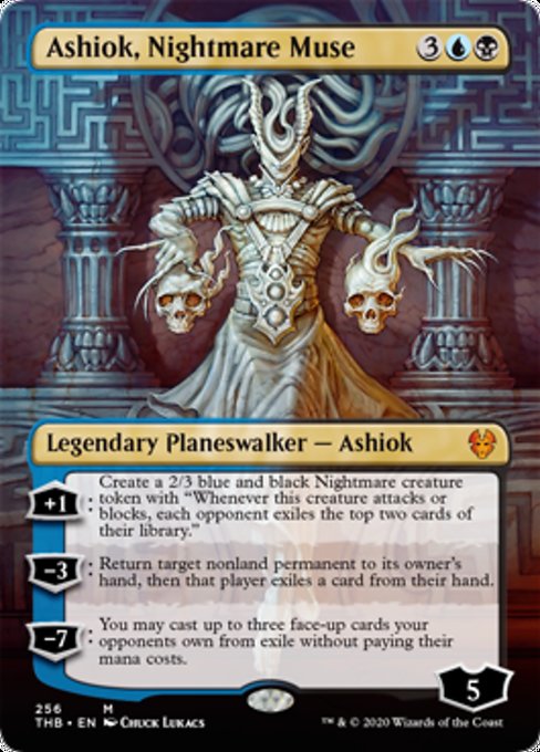 Ashiok, Nightmare Muse (Borderless) (Theros Beyond Death) Damaged / Poor