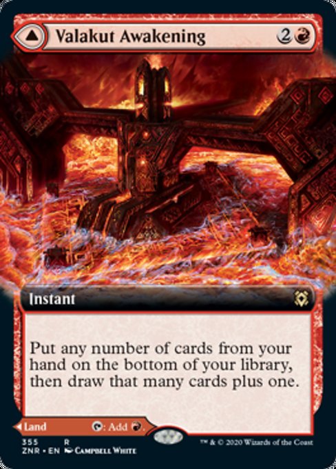 Extended Art Valakut Awakening / Valakut Stoneforge (Zendikar Rising) Light Play Foil
