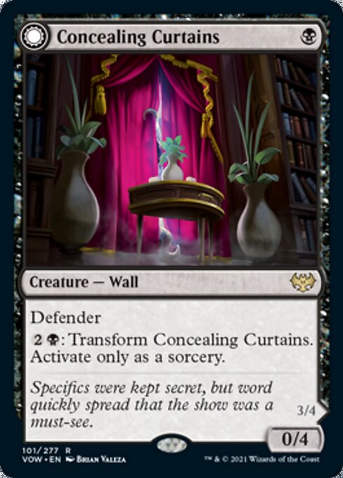 Concealing Curtains / Revealing Eye (Innistrad: Crimson Vow) Damaged / Poor