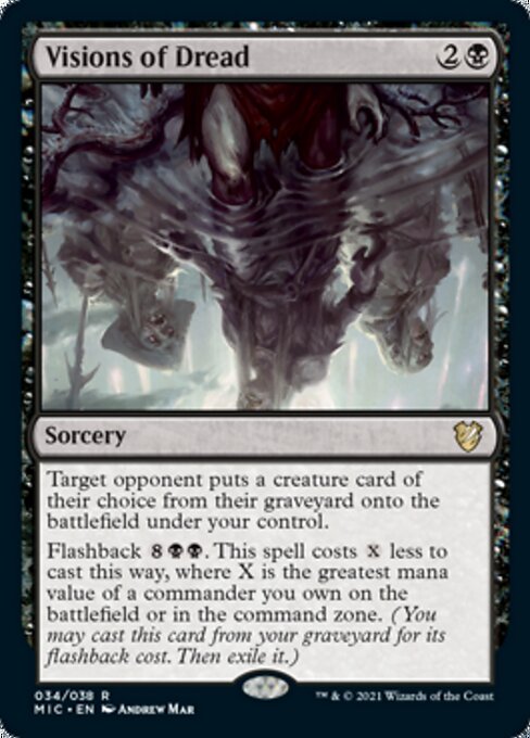 Visions of Dread (Commander 2021 Midnight Hunt) Light Play