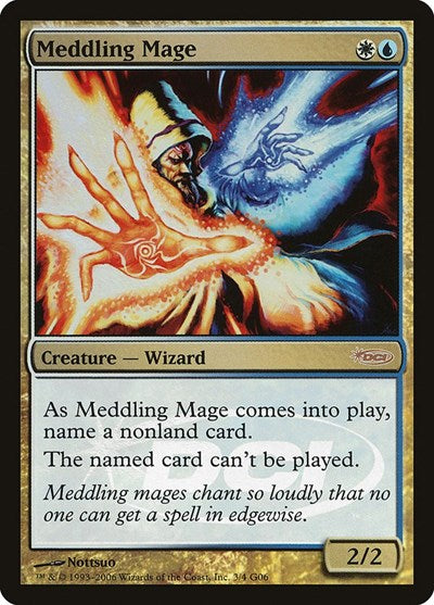 Meddling Mage (Promos: Judge) Medium Play Foil