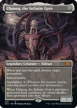 Ulamog, the Infinite Gyre (Borderless) (Double Masters 2022) Near Mint Foil