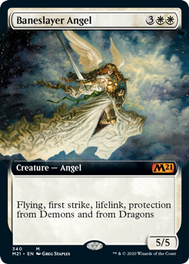 Baneslayer Angel (Extended Art) (Magic 2021 Core Set) Near Mint