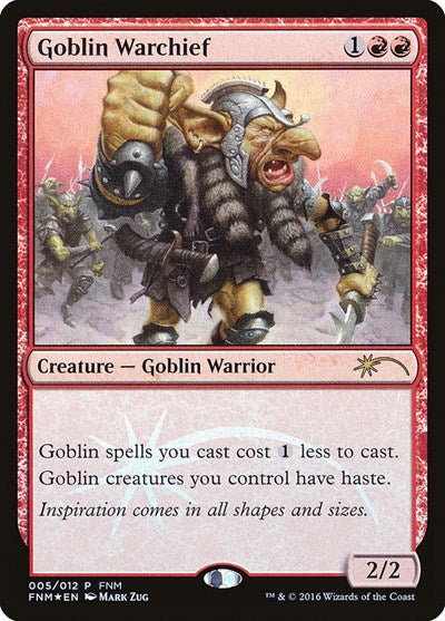 Goblin Warchief (2016) (Promos: FNM) Near Mint Foil