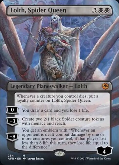 Lolth, Spider Queen (Borderless) (Adventures in the Forgotten Realms) Near Mint Foil