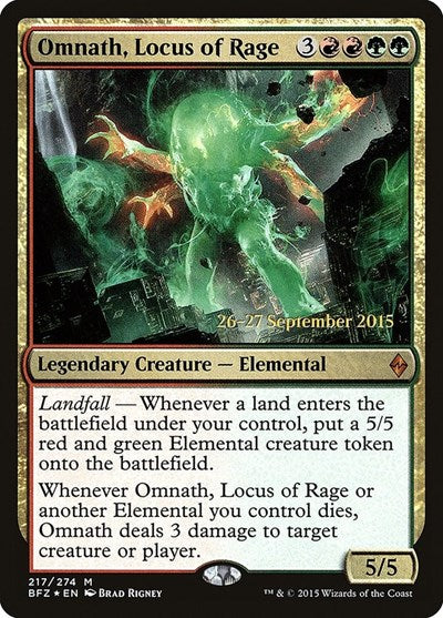 Omnath, Locus of Rage (Promos: Prerelease Cards) Near Mint Foil