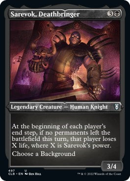 Sarevok, Deathbringer (Etched Foil) (Commander Legends: Battle for Baldur's Gate) Light Play Foil