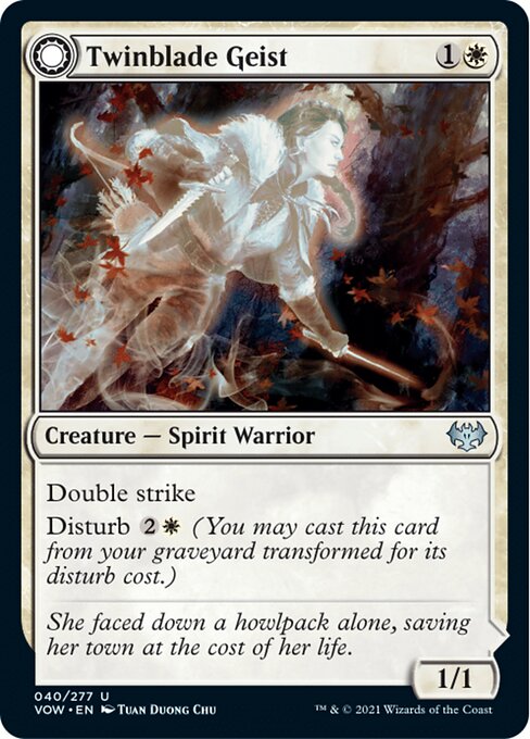 Twinblade Geist / Twinblade Invocation (Innistrad: Crimson Vow) Near Mint Foil