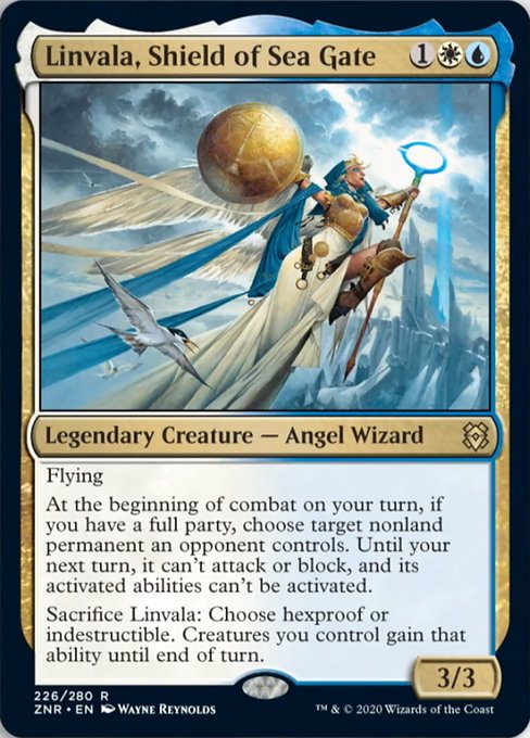 Linvala, Shield of Sea Gate (Zendikar Rising) Near Mint Foil