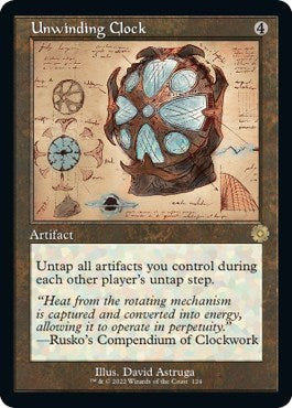 Unwinding Clock (Schematic) (The Brothers' War: Retro Frame Artifacts) Near Mint