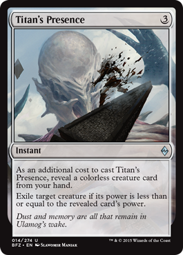 Titan's Presence (Battle for Zendikar) Light Play Foil